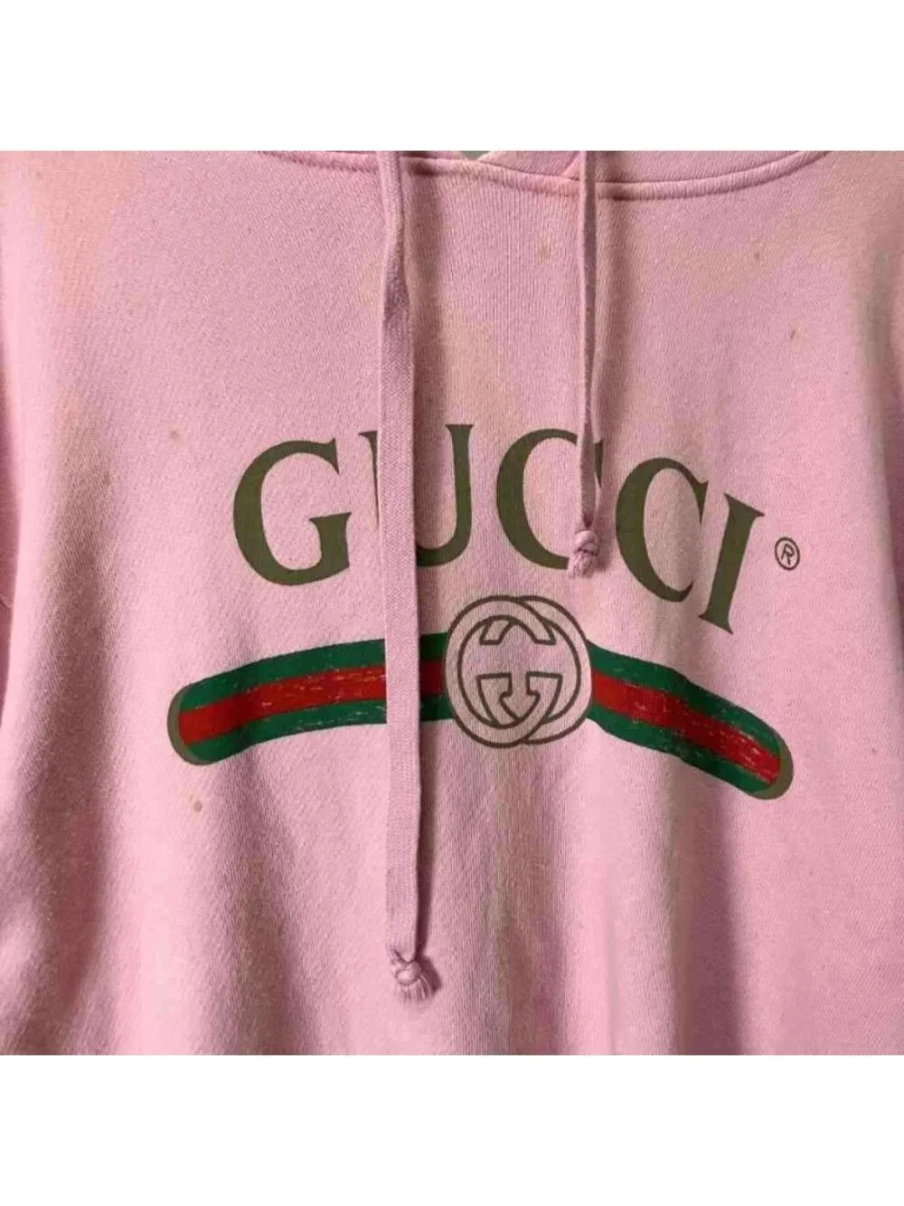 Gucci Dragon Hoodie Vintage Logo Pink S